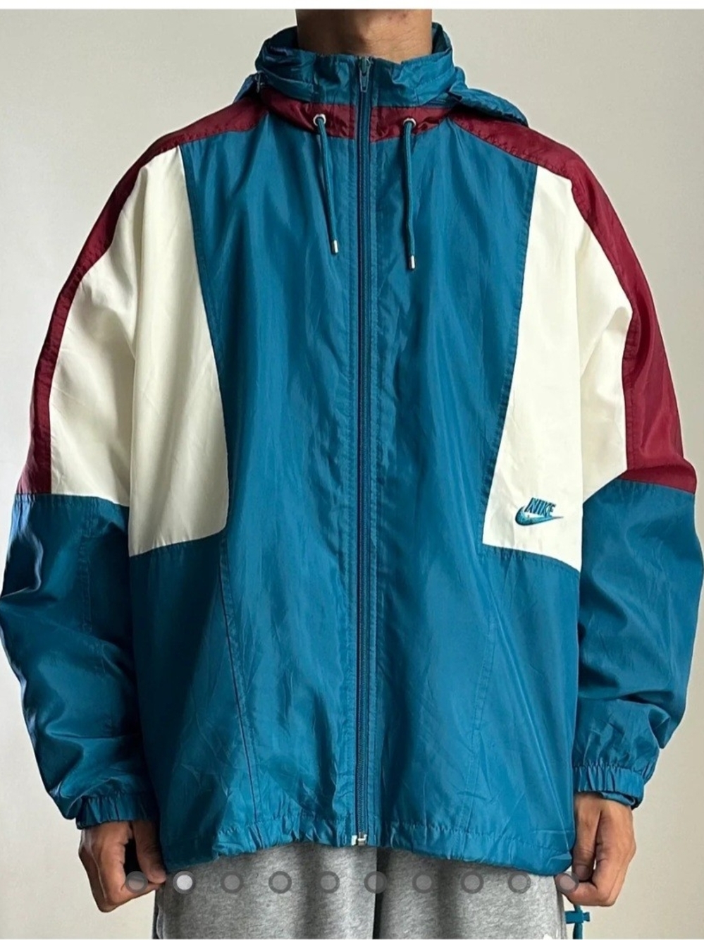 Nike Teal Colorblock Windbreaker Jacket - Men's